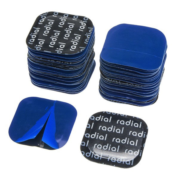 Rustines RADIAL X2 55x55mm pour réparation pneus - Lot de 50 pcs - Stix