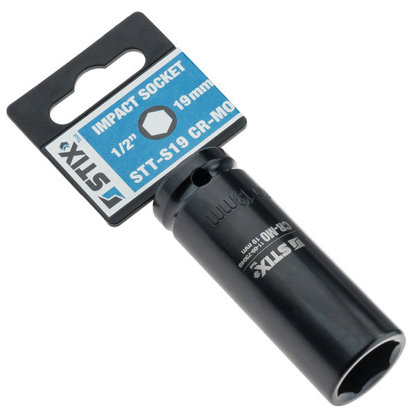 Douille à chocs longue premium 1/2" STT-S19 CR-MO 19mm - Stix