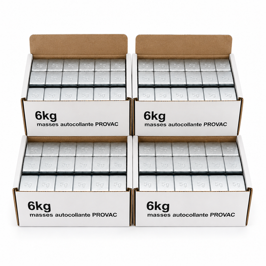 4 boîtes de 6kg Masses adhésives acier zingué