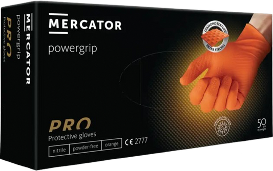 Gants Nitrile GoGrip Ultra Résistant Orange – Boîte de 50