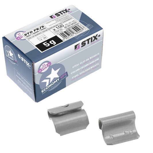 Masses à frapper acier STD 5g jantes acier Stix FE-S - lot 100 pcs