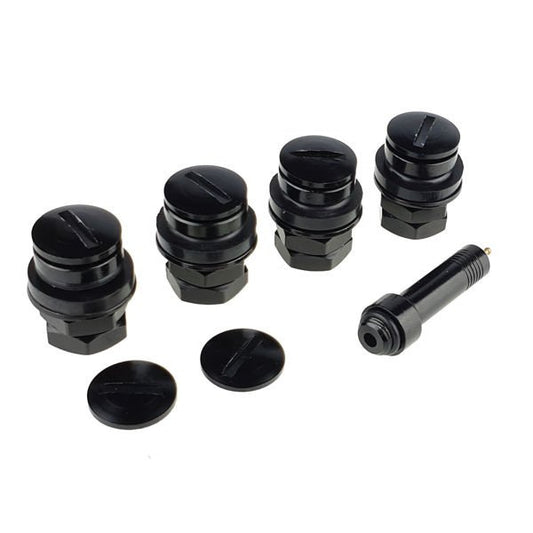 Valves cachées noires jantes alu Ø 11,5mm