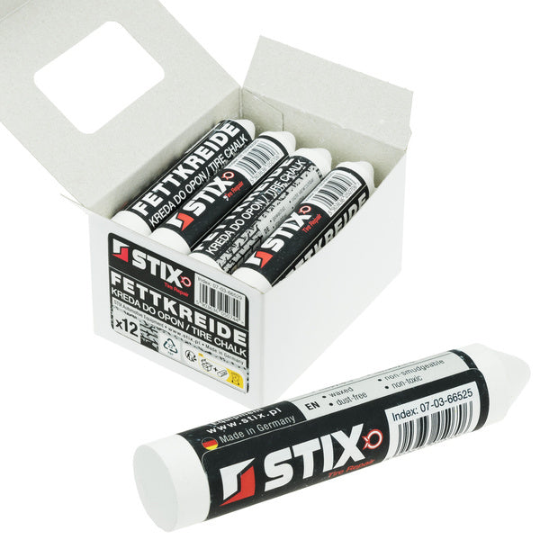 Marqueur cire blanc PREMIUM pneu 12 pcs Stix 66529