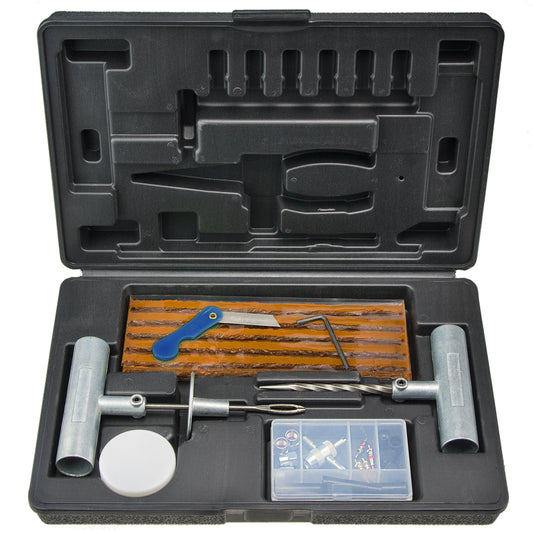 Kit de réparation pneus SW01 - valise, mèches, alène, fraise, couteau - Stix